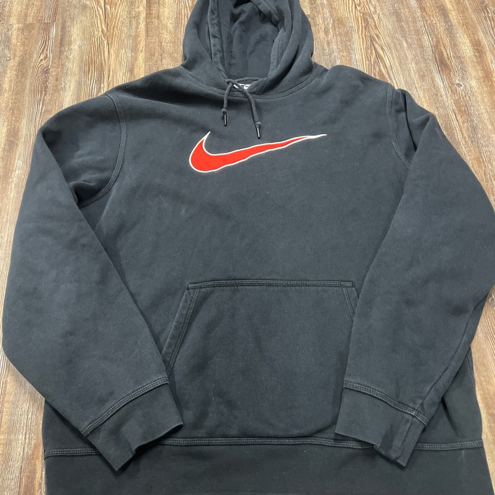 Vintage Nike Black Hoodie With Res Swoosh
